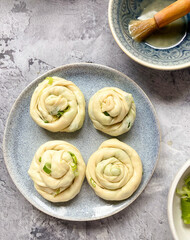 Chinese  onion pancakes