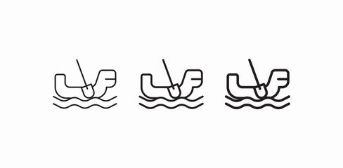 traditional gondola oar icon sign vector