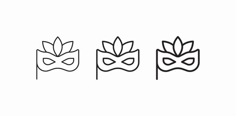 venetian carnival mask icon sign vector