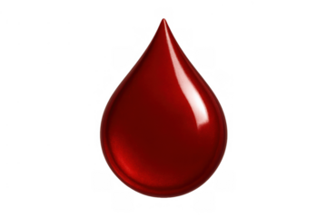 Red blood droplet representing vital healthcare, emergency medical health, and human life donation