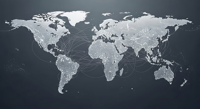 Global Network Connections Map.