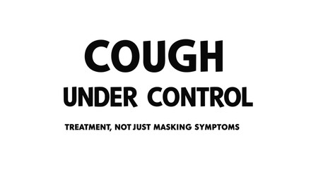 Obraz premium Cough under control typographic art design representing health treatment 