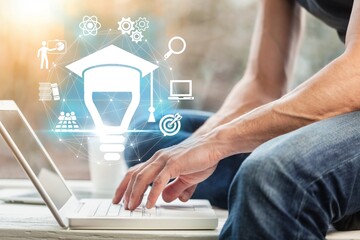 Creativity ideas, AI and Education technology icons