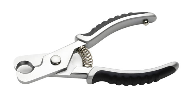 Action of Trimming, Nail Clipper Tool, Studio, Isolated Product Photo, White Background, Realistic Concept, Viewpoint from Above