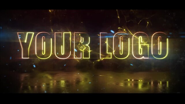 Abstract 3d clean logo intro animation to present your online business, 4k high fps, 3d render, 3d reveal of a logo stings. 