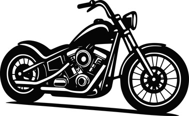 Chopper Motorcycle Editable Vector AI File | Adobe Illustrator | Export to SVG, EPS, PDF, PNG, DXF, JPEG