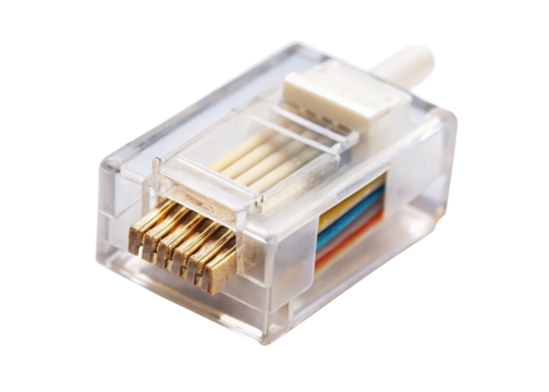 Rj11 connector 2  isolated on white background