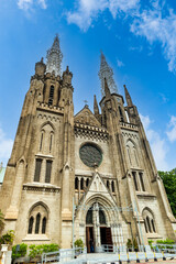 Fototapeta premium The Church of Our Lady of Assumption, aka the Jakarta cathedral or Gereja Katedral, in Jakarta, Indonesia