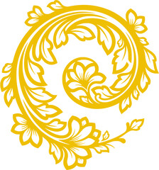 Elegant Floral Swirl Ornament