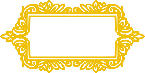 Ornate Gold Frame: Elegant Border Design