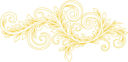 Elegant Golden Floral Swirl Design