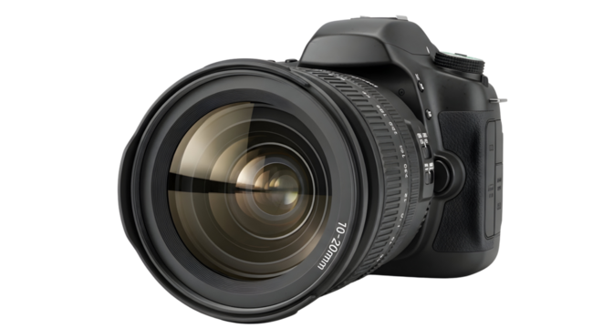 Professional dslr camera with a wide angle lens showcasing photography equipment for capturing high quality images and videos