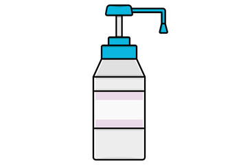 シンプルなアルコール消毒液のイラスト