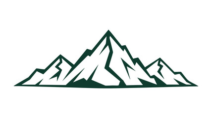 Majestic mountain range peak silhouette for outdoor adventure and nature branding