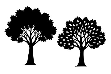 Fototapeta premium tree black vector, tree silhouette art, tree clip art