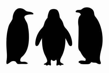 penguin silhouette vector, penguin black symbol, penguin clipart