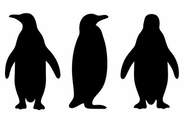 penguin silhouette vector, penguin black symbol, penguin clipart