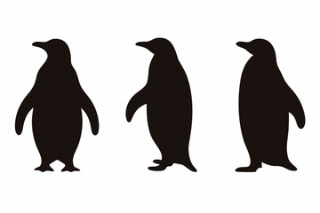 penguin silhouette vector, penguin black symbol, penguin clipart