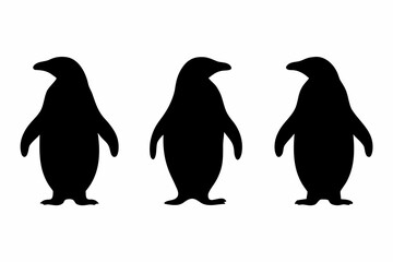 penguin silhouette vector, penguin black symbol, penguin clipart