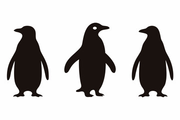 penguin silhouette vector, penguin black symbol, penguin clipart