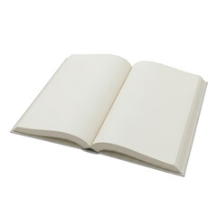 Fototapeta premium Blank open book isolated on transparent background