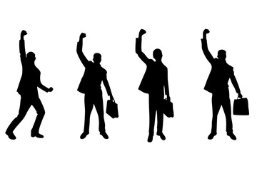 People Silhouette Collection, Victory and Success Concept Art