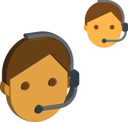 A funny cartoon casual character of a manager or worker like a mechanic or technician with a tool symbolizing repair or maintenance work