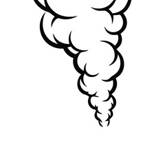 Cartoon smoke cloud, a whimsical vapor illustration