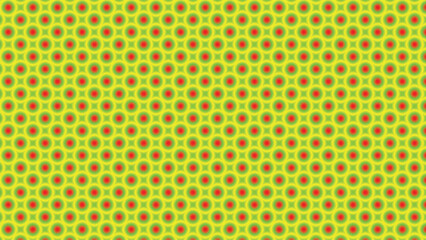 Repeating Pattern of Red and Yellow Gradient Circles