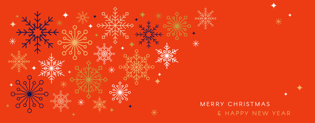 Collection of line minimal snowflakes, stars, Christmas decorations, illustrations. 2026 celebration © jennylipmic