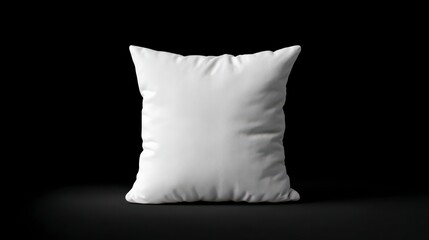 Cozy Comfort: An isolated, soft and inviting, pristine white pillow, perfect for relaxation. 
