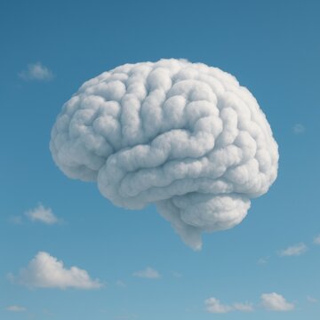 Cloud shaped like human brain