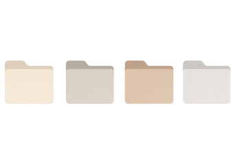 Four file folder icons representing data organization