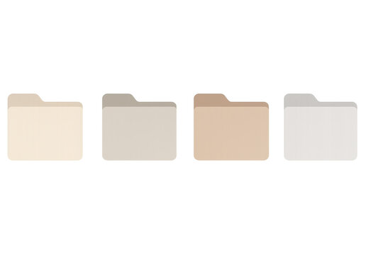 Four file folder icons representing data organization