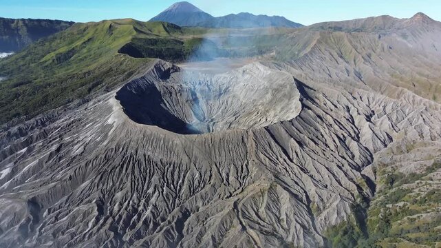 Aerial view of Javanese volcano