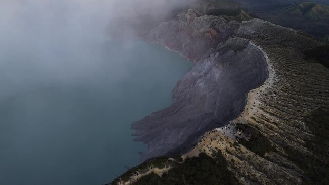 Aerial view of Javanese volcano