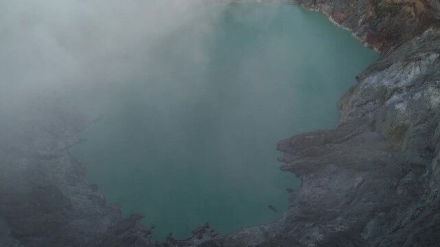Aerial view of Javanese volcano