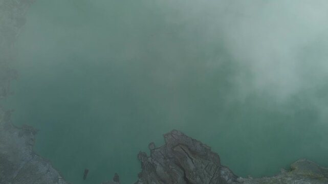 Aerial view of Javanese volcano