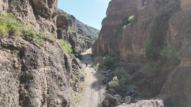 Motorcycle ride in the valley