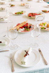 Elegant dining setup for a special occasion with assorted dishes on display