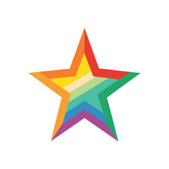 Obraz premium rainbow star vector