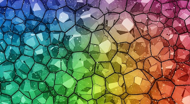 Rainbow Crystal Abstract Texture. - Powered by Adobe