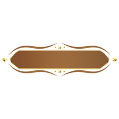brown banner bar gold crystal on side and premium luxury