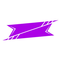purple double banner bar and arrow