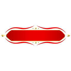 red banner bar gold crystal on side and premium luxury