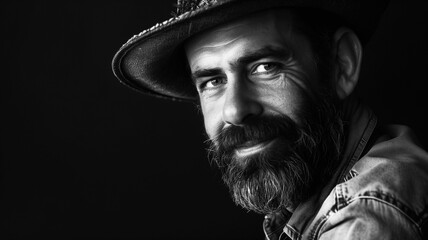 Primer plano de hombre con sombrero