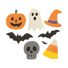PNG Colorful Halloween felt decorations.