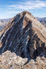 Summit of Vignemale Peak. The highest mountain in the French Pyrenees.