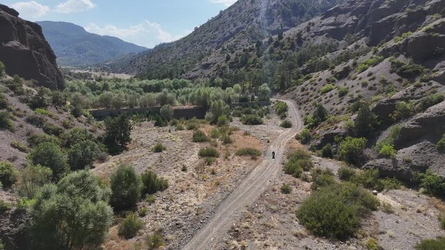 Motorcycle ride in the valley