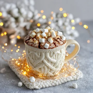 Holiday Cup Mockup Surrounded by Fairy Lights and Winter Charm